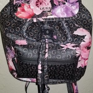 Beautiful Guess Ashville Travel backpack Brown and Floral Small size